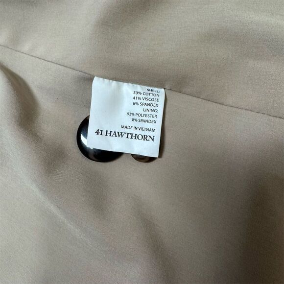 41 Hawthorn Women's Double Breasted Belted Trench Coat Blue XL - VGUC - Picture 5 of 6